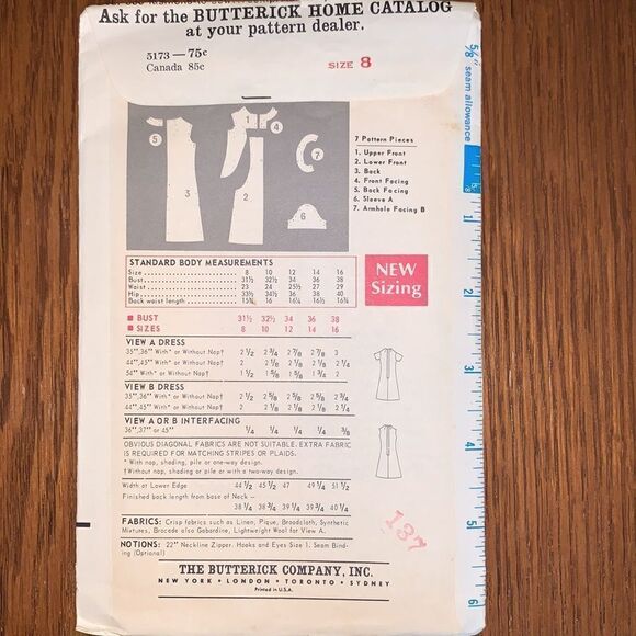 Vtg Butterick 60s/70s shift dress pattern - Picture 4 of 6